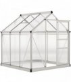 Outsunny 6 x 6ft Polycarbonate Greenhouse - Clear