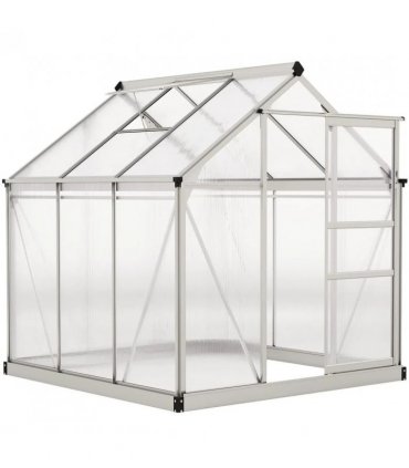 Outsunny 6 x 6ft Polycarbonate Greenhouse - Clear