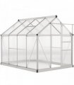 Outsunny 6 x 8ft Walk-In Greenhouse, with Sliding Door - Clear