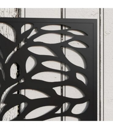 Outsunny Outdoor Metal Planter, with Back Trellis - Black