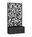 Outsunny Metal Garden Bed with Trellis, Wall Mounted or Freestanding Raised Planter with Privacy Panel, Black