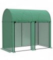Outsunny 200 x 100cm Walk-In Greenhouse, with Zipped Doors - Green