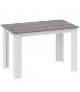 HOMCOM Dining Table for 4-6 People, Kitchen Table with Wood Effect for Dining Room, Grey