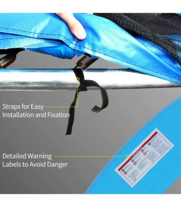 HOMCOM 12ft Trampoline Accessories Safety Pad F366cm Replacement Surround Padding Thick Foam Pads Light Blue