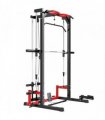 SPORTNOW Cable Crossover Machine, Multi-Function Power Rack with Pull Up Bar, Lat Pull Down System, Squat Rack, Barbell Bar