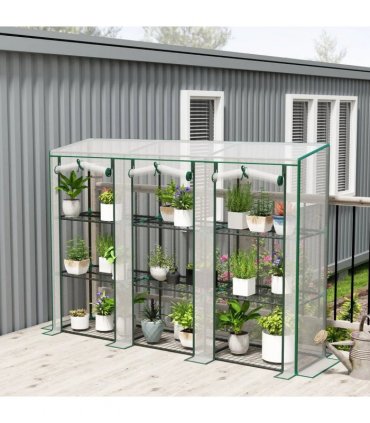 Outsunny 46 x 215cm Nine-Shelf Greenhouse