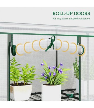 Outsunny 46 x 215cm Nine-Shelf Greenhouse