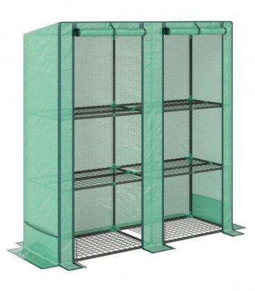 Outsunny Three-Tier Mini Greenhouse - Green