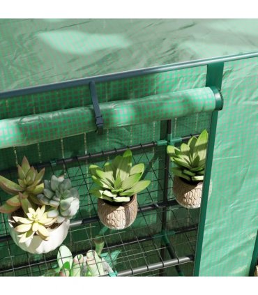Outsunny Three-Tier Mini Greenhouse - Green