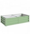 Outsunny Raised Beds for Garden, Galvanised Outdoor Planters, for Herbs and Vegetables, Use for Patio, Garden, Balcony