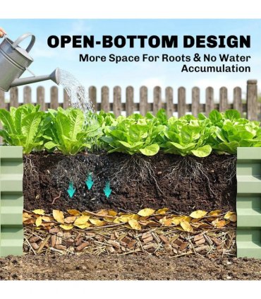 Outsunny Raised Beds for Garden, Galvanised Outdoor Planters, for Herbs and Vegetables, Use for Patio, Garden, Balcony