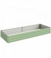 Outsunny Metal Raised Garden Bed Planter Box Outdoor Planters for Growing Flowers, Herbs, Green, Light Green