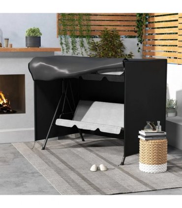 Outsunny 205 x 124cm Three-Seater Swing Chair Protective Cover Black