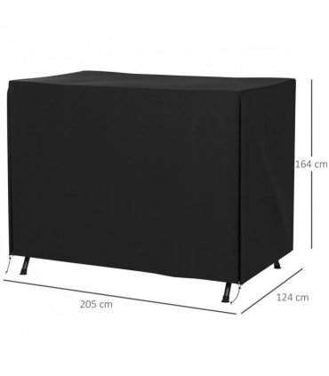 Outsunny 205 x 124cm Three-Seater Swing Chair Protective Cover Black