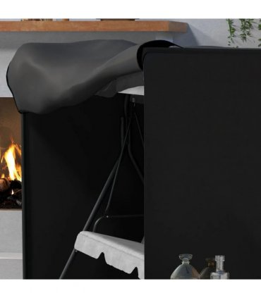 Outsunny 205 x 124cm Three-Seater Swing Chair Protective Cover Black
