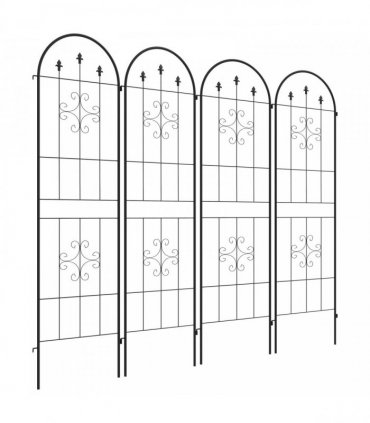 Outsunny Set of Four Spiral Anchor Garden Trellis Panels