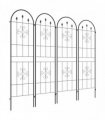 Outsunny Set of Four Spiral Anchor Garden Trellis Panels