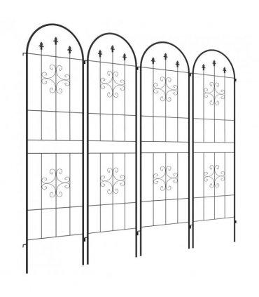 Outsunny Set of Four Spiral Anchor Garden Trellis Panels