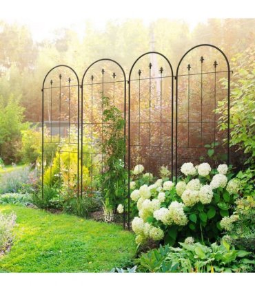 Outsunny Set of Four Spiral Anchor Garden Trellis Panels
