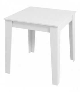 HOMCOM Dining Table for 4, 80L x 80W x 75Hcm, Modern Square Kitchen Table, White