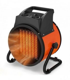 Outsunny Industrial Fan Heater 5000W with Tilting, Electric Ceramic Space Heater with Adjustable Thermostat, Handle