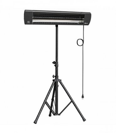 Outsunny 2500 W Electric Infrared Patio Heater, IP65 Outdoor Garden Heater with Tripod, 3 Heat Settings, 24H Timer, Black