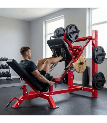 SPORTNOW Leg Press Machine with Wheels and Calf Block, Adjustable Squat Machine for Home Gym, 455KG Capacity