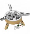 Outsunny 7000W Camping Stove with Piezo Ignition, High Power Gas Stove with 50kg Capacity and Carry Bag for Outdoor Hiking Khaki