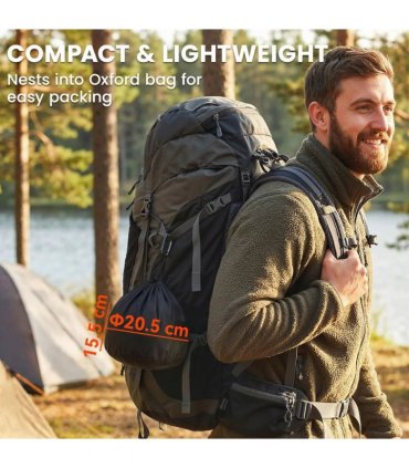 Outsunny Camping Cookware Set for 4-5 People, Lightweight Aluminium Camping Cooking Kit with Anti-Scald Handles, Grey