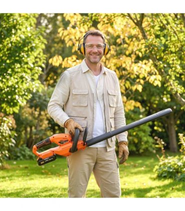Outsunny 20" Cordless Hedge Trimmer, 18V Electric Hedge Cutter with 51cm Dual Action Blade, 2000mAh Battery and Charger