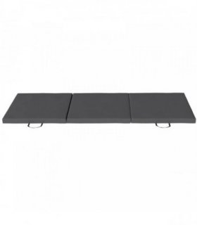HOMCOM Gymnastics Mat, Tri-Fold Crash Exercise Pad, 6FT 2" Thick Foldable Workout Mat with Handles for Home Training, Grey