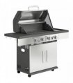 Outsunny 4 Burner Gas BBQ Grill, Portable Gas Barbecue Grill with Side Burner, Warming Rack, Side Shelf, Storage Cabinet