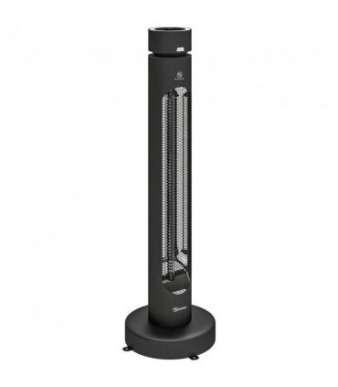Outsunny 2000 W Electric Infrared Patio Heater, Free Standing Oscillating Outdoor Garden Heater with Knob/Remote Control, Black