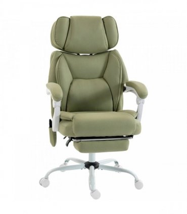 HOMCOM High Back Vibration Massage Office Chair Heated Reclining Computer Chair w/ Adjustable Height, Swivel Wheels, Lime Green