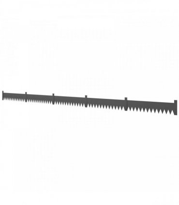 Outsunny 5pcs Garden Fence, Metal Picket Fence Panels, 102x20cm, Black