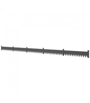 Outsunny 5pcs Garden Fence, Metal Picket Fence Panels, 102x20cm, Black