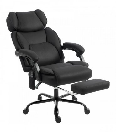 HOMCOM High Back Vibration Massage Office Chair Heated Reclining Computer Chair w/ Adjustable Height, Swivel Wheels, Black