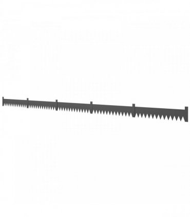 Outsunny 5pcs Garden Fence, Metal Picket Fence Panels, 102x15cm, Black