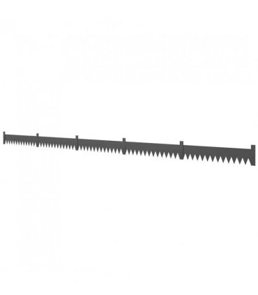 Outsunny 5pcs Garden Fence, Metal Picket Fence Panels, 102x15cm, Black