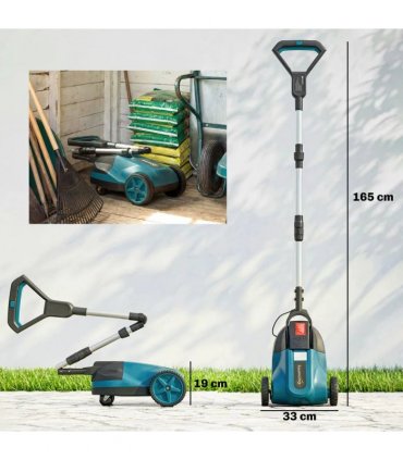 Outsunny 18V Cordless Lawnmower with 2 x 4Ah Batteries & Charger, Battery Lawn Mower with 21cm Cutting Width, 3 Cutting Heights