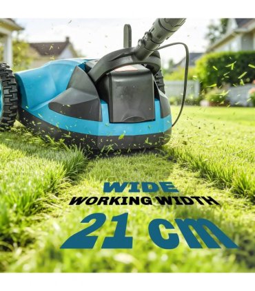 Outsunny 18V Cordless Lawnmower with 2 x 4Ah Batteries & Charger, Battery Lawn Mower with 21cm Cutting Width, 3 Cutting Heights
