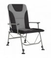 Outsunny Camping Chair Padded Reclining Folding Chair with Wide Armrests for Adults Black