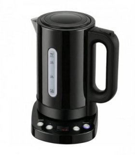 HOMCOM Electric Kettle, 1.7L, Fast Boil, 3kW Water Kettle with UK Strix Thermostat, Keep Warm Function, LCD Base, Black