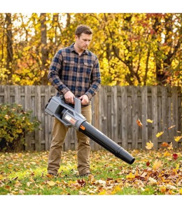 Outsunny Leaf Blower Cordless with 2 x 4000mAh Batteries & Charger, 36V Lightweight Garden Blower with 1000W Brushless Motor