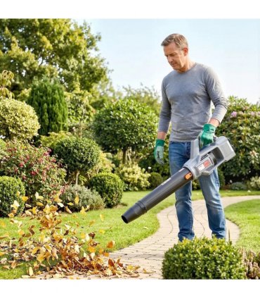 Outsunny Leaf Blower Cordless with 2 x 4000mAh Batteries & Charger, 36V Lightweight Garden Blower with 1000W Brushless Motor
