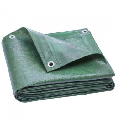 Outsunny 3 x 4m Waterproof Tarpaulin, 90GSM Tear-Resistant PE Tarp with Reinforced Grommets, UV Protected Cover
