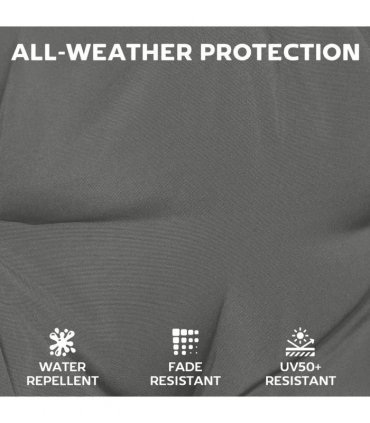 Outsunny Set of 6 Outdoor Seat Cushions with Machine Washable Cover, Water Repellent Seat Cushions Dark Grey