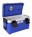 Outsunny 42.6L Insulated Cool Box, Lightweight Portable Ice Cooler with Handle, Lid and Drain Valve, Dark Blue