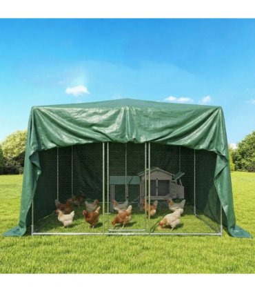 Outsunny 4 x 6m Waterproof Tarpaulin, 90GSM Tear-Resistant PE Tarp with Reinforced Grommets, UV Protected Cover