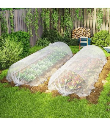 Outsunny 4 x 6m Waterproof Tarpaulin, Heavy Duty 140GSM Tear-Resistant PE Tarp with Reinforced Grommets, UV Protected Cover